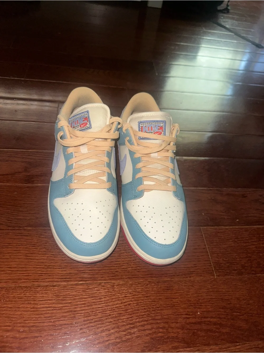 Kids Low-Top Sneakers in Light Blue, White and Pink